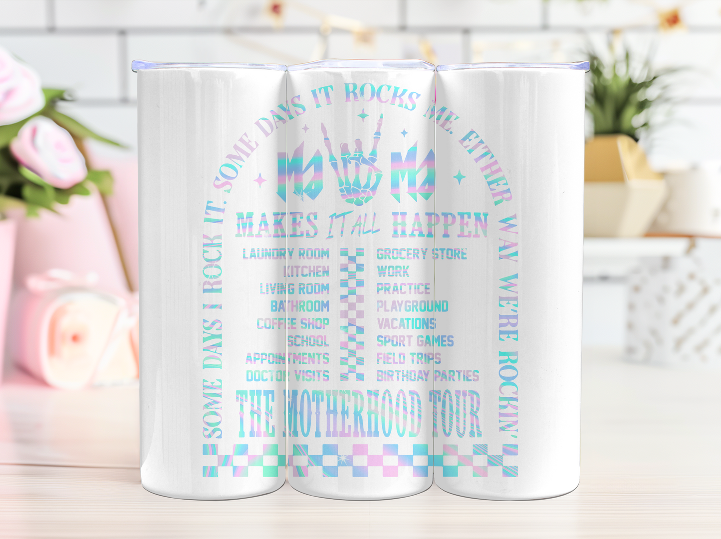 Mama Tour Tumbler (Purple, Blue & Green)